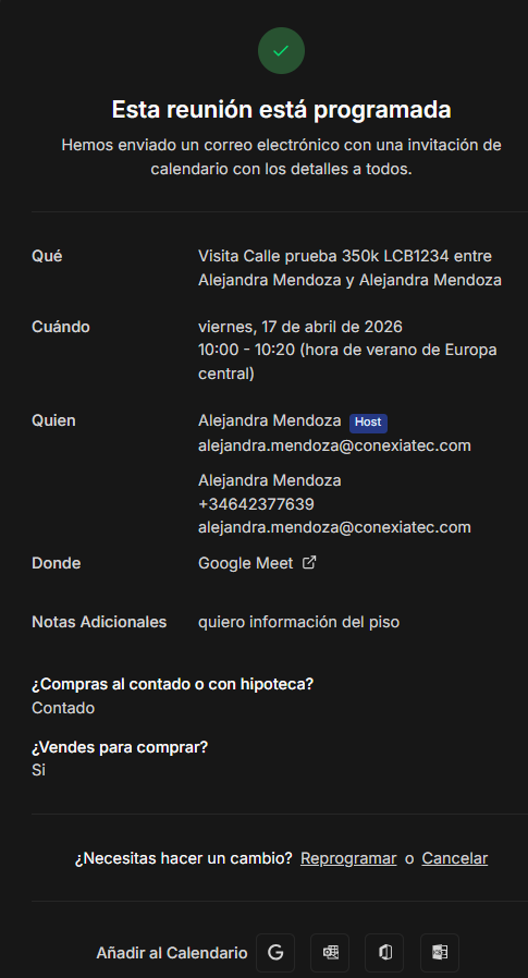 Pantalla de confirmaci&oacute;n.